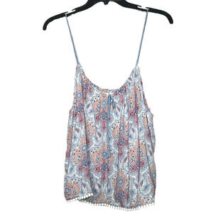 Victoria's Secret Paisley Boho Lounge Pajama Cami Camisole Top Large New